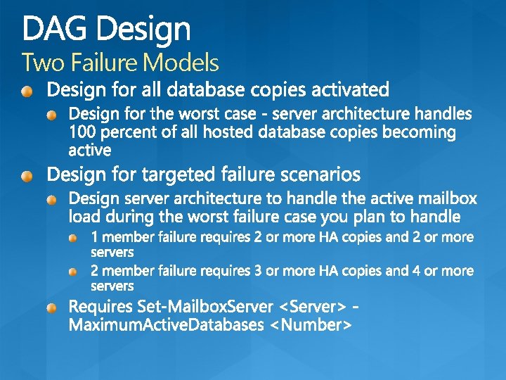 Two Failure Models 