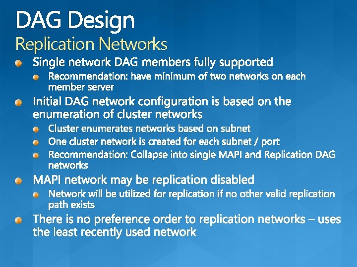 Replication Networks 