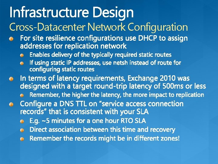 Cross-Datacenter Network Configuration 