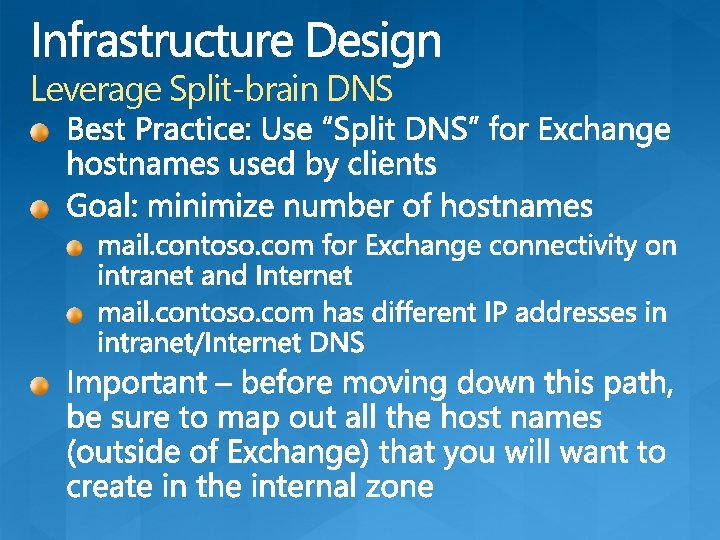 Leverage Split-brain DNS 