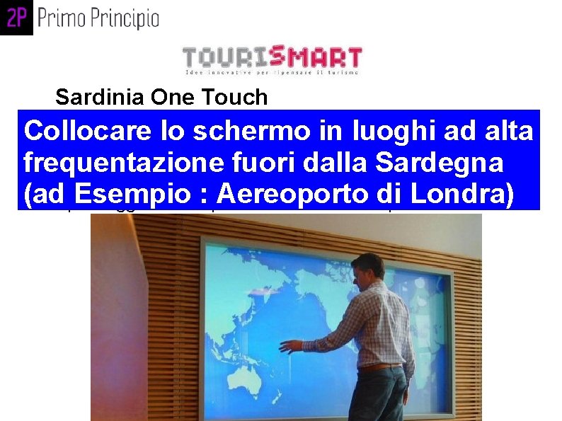 Sardinia One Touch Una parete interattiva ad elevato impatto scenico: Collocare lo schermo in