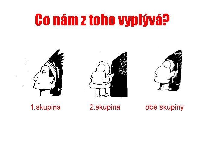 Co nám z toho vyplývá? 1. skupina 2. skupina obě skupiny 