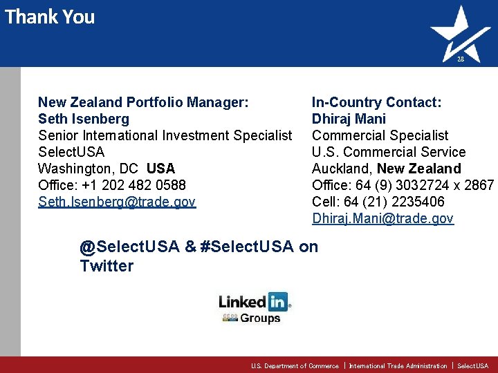 Thank You 28 New Zealand Portfolio Manager: Seth Isenberg Senior International Investment Specialist Select.