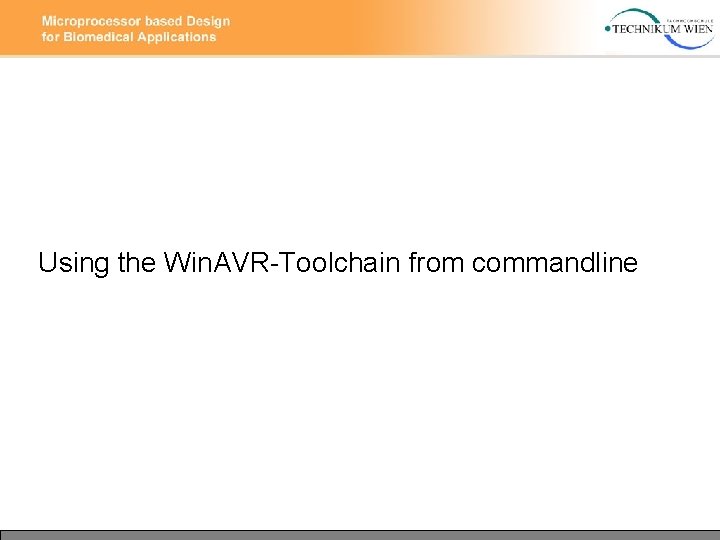 Using the Win. AVR-Toolchain from commandline 