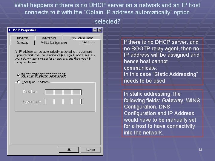 What happens if there is no DHCP server on a network and an IP