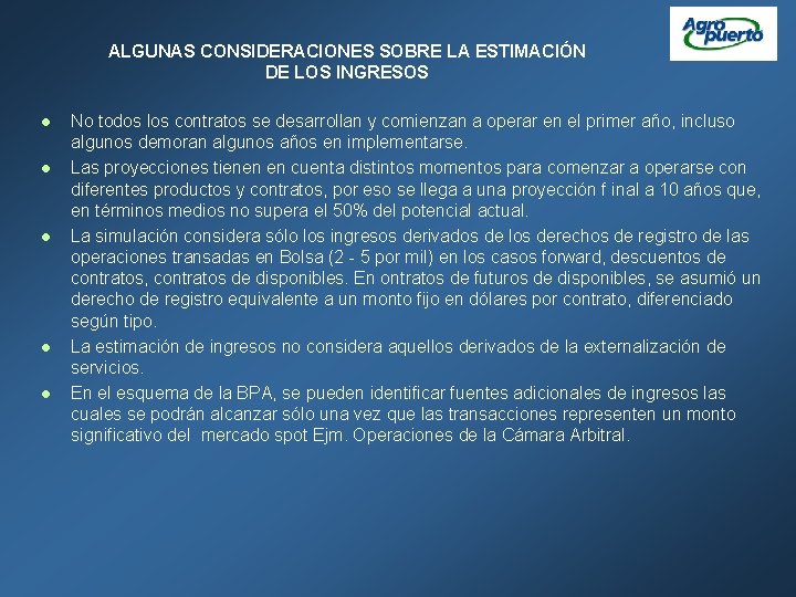 ALGUNAS CONSIDERACIONES SOBRE LA ESTIMACIÓN DE LOS INGRESOS l l l No todos los