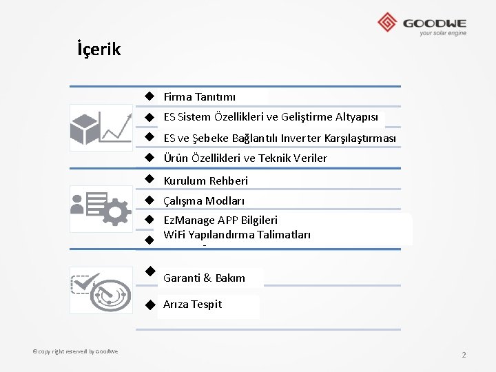 İçerik ◆ Company Introduction Firma Tanıtımı ES Sistem Özellikleri ve Geliştirme Altyapısı ◆ ES