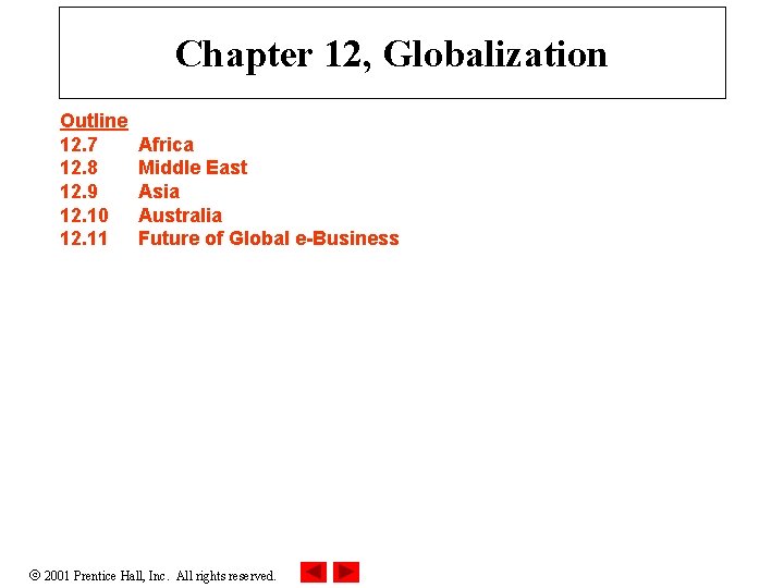 Chapter 12, Globalization Outline 12. 7 12. 8 12. 9 12. 10 12. 11