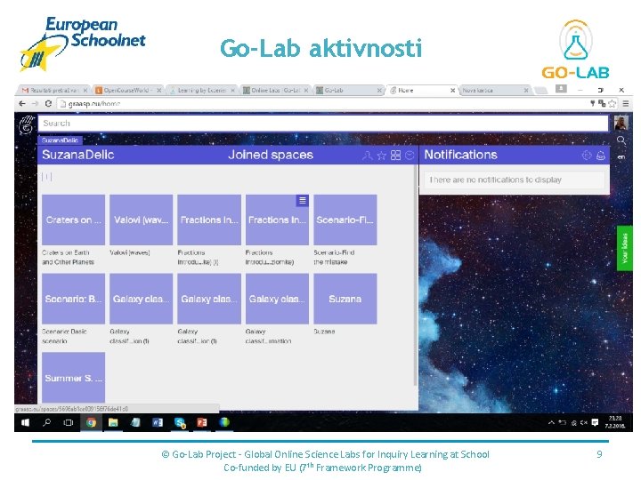 Place for your logo Go-Lab aktivnosti © Go-Lab Project - Global Online Science Labs