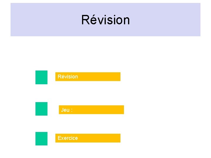 Révision Jeu : Exercice 
