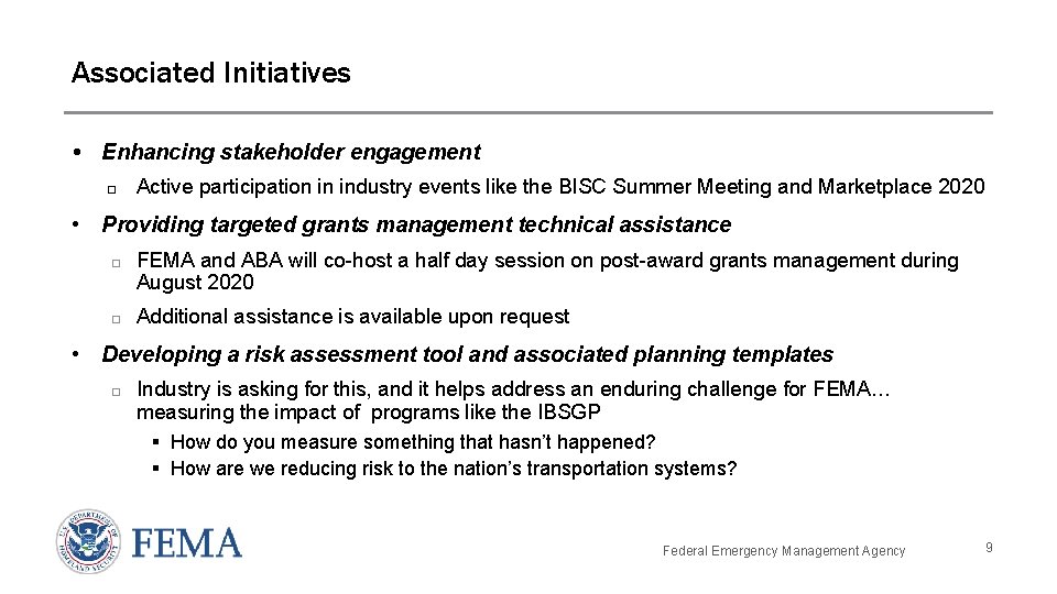Associated Initiatives • Enhancing stakeholder engagement Active participation in industry events like the BISC