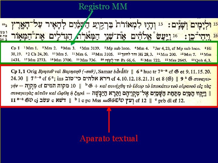 Registro MM - Aparato textual 