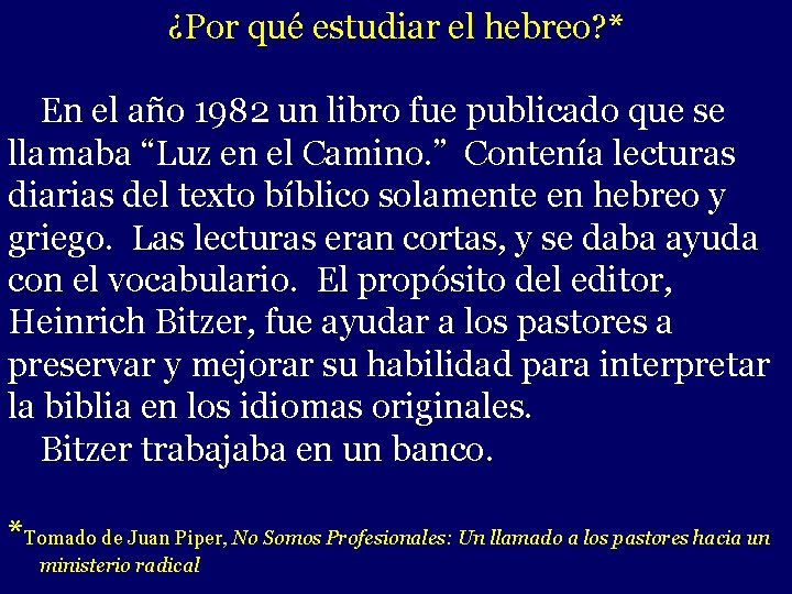 ¿Por qué estudiar el hebreo? * - En el año 1982 un libro fue