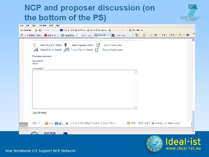NCP and proposer discussion (on the bottom of the PS) 