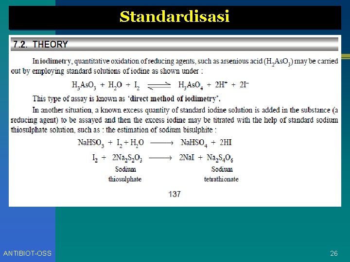 Standardisasi ANTIBIOT-OSS 26 