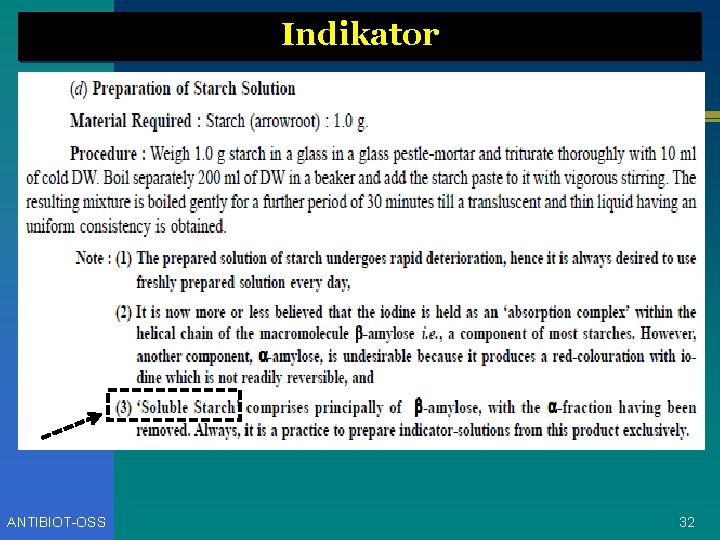 Indikator ANTIBIOT-OSS 32 