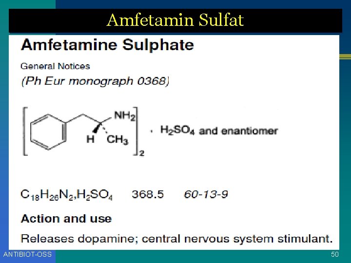 Amfetamin Sulfat ANTIBIOT-OSS 50 