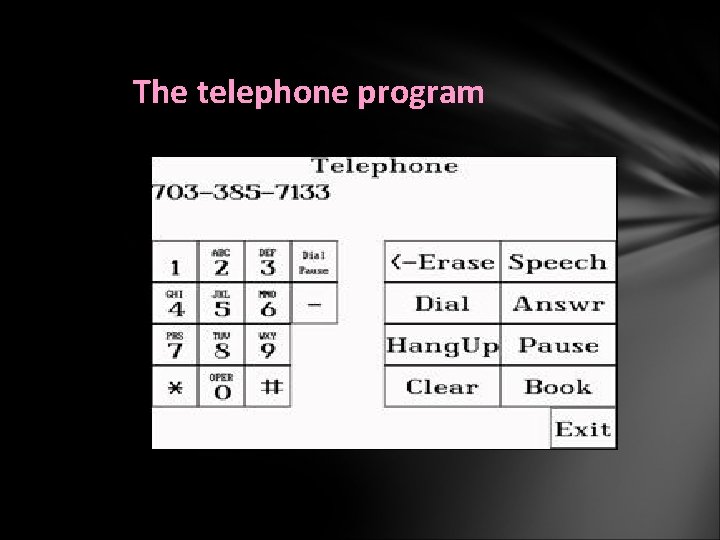 The telephone program 