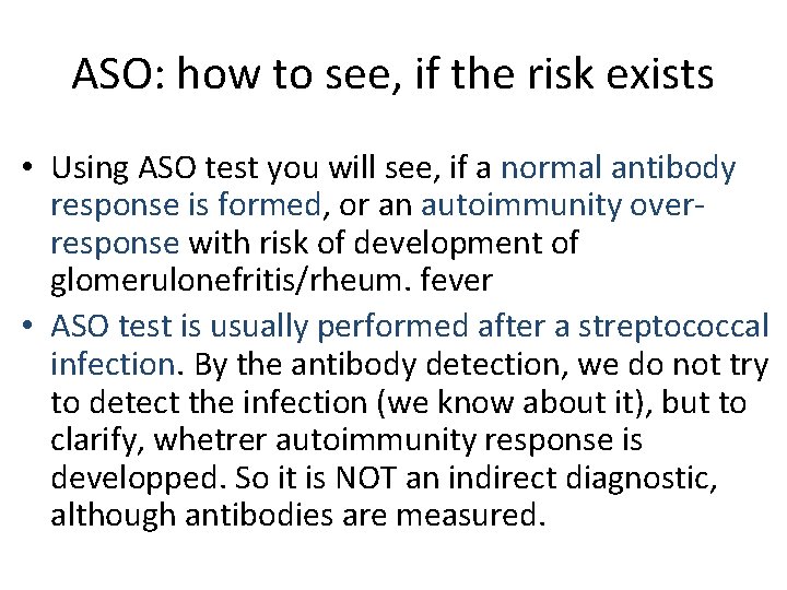ASO: how to see, if the risk exists • Using ASO test you will