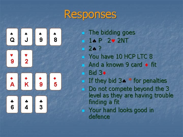 Responses n Q J 9 8 n n 9 2 n n A K