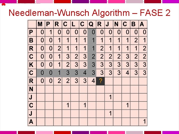 Needleman-Wunsch Algorithm – FASE 2 