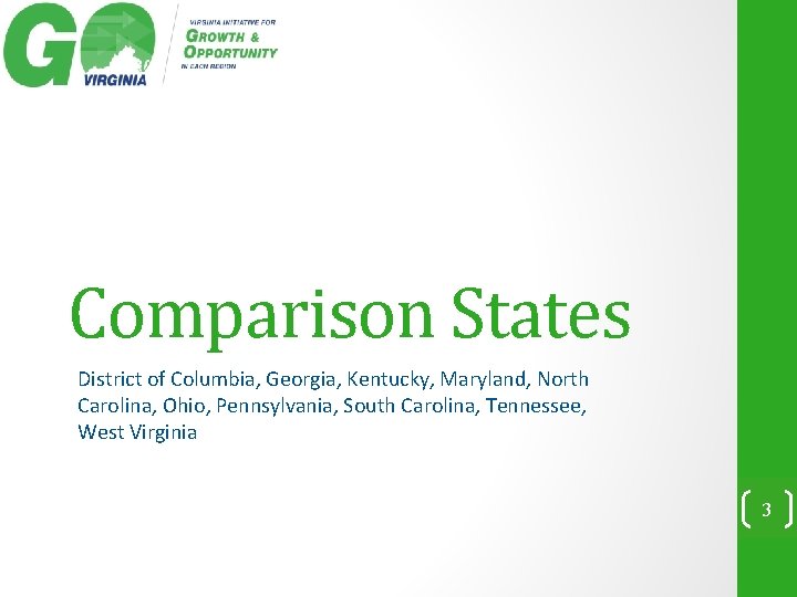 Comparison States District of Columbia, Georgia, Kentucky, Maryland, North Carolina, Ohio, Pennsylvania, South Carolina,