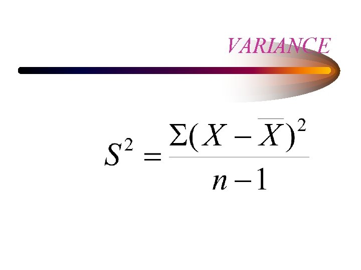 VARIANCE 