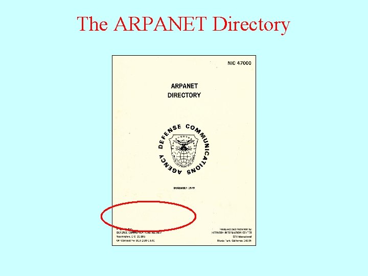 The ARPANET Directory 