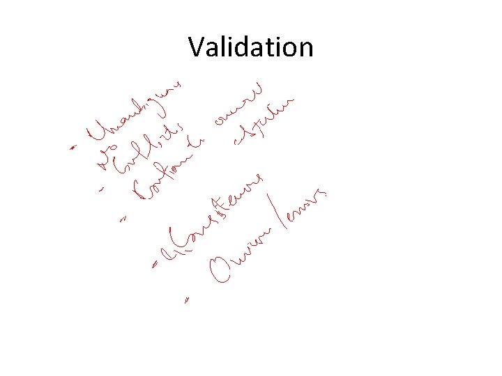 Validation 