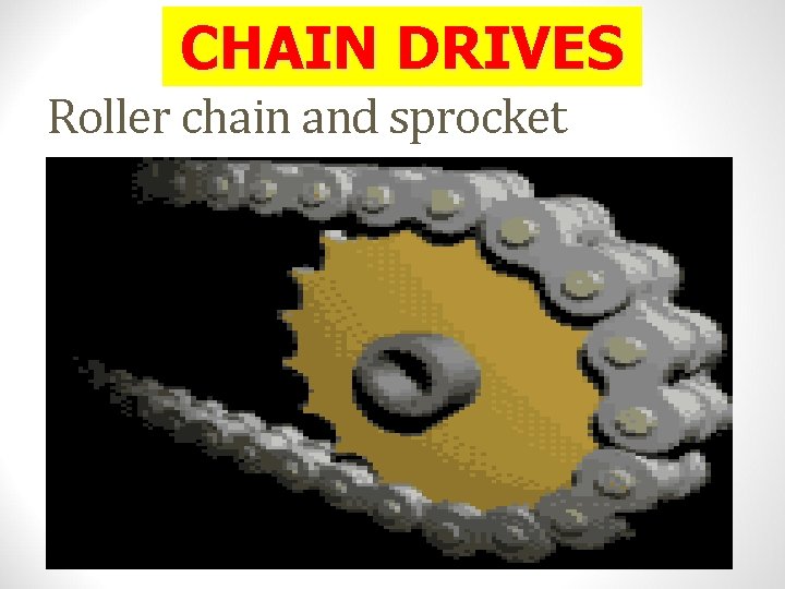 CHAIN DRIVES Roller chain and sprocket 