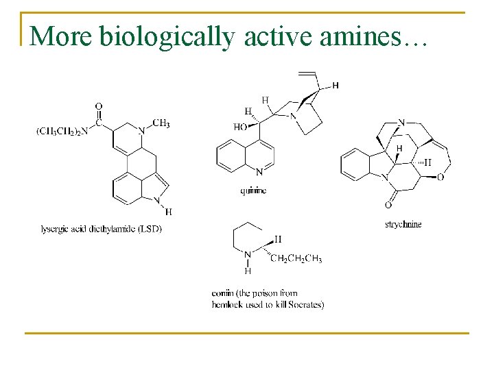 More biologically active amines… 