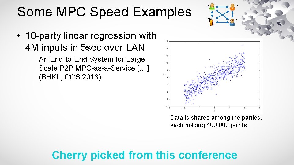 Some MPC Speed Examples x 1 x 3 x 2 x 4 • 10
