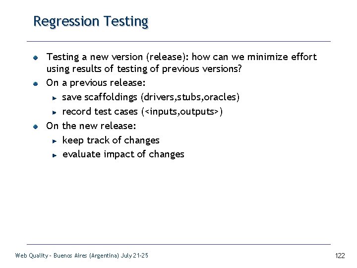 Regression Testing a new version (release): how can we minimize effort using results of