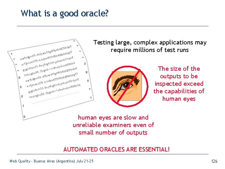 What is a good oracle? 0 66 dv tbfd 7 b 9 f f