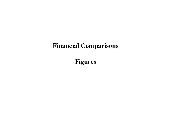 Financial Comparisons Figures 