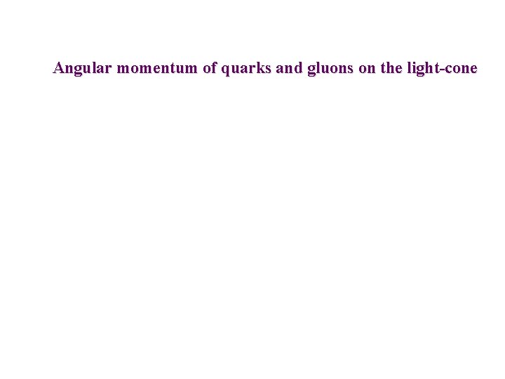 Angular momentum of quarks and gluons on the light-cone 