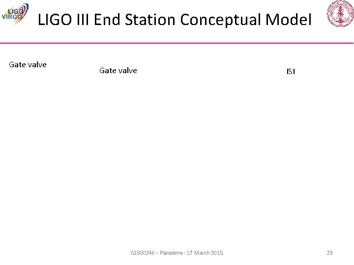 LIGO III End Station Conceptual Model Gate valve G 1500246 - Pasadena - 17