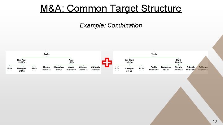 M&A: Common Target Structure Example: Combination 12 