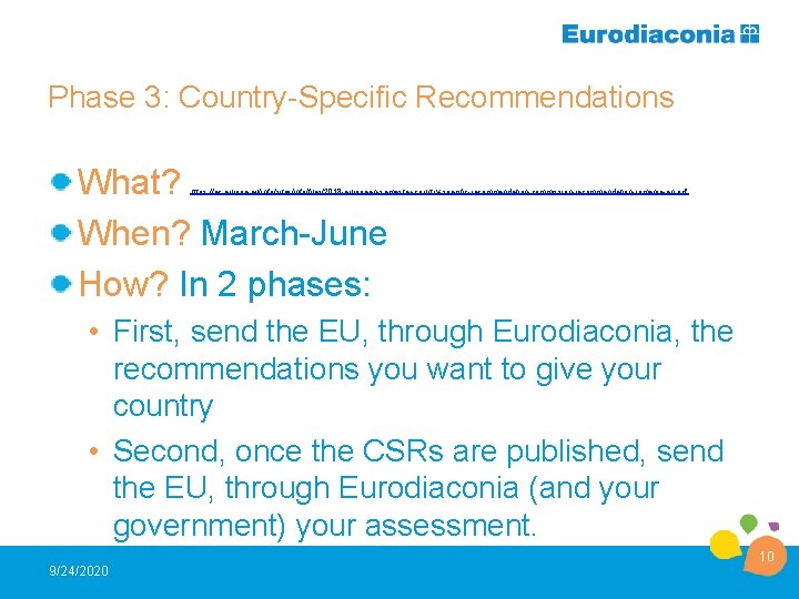 Phase 3: Country-Specific Recommendations What? When? March-June How? In 2 phases: https: //ec. europa.