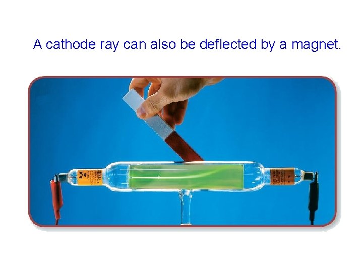 A cathode ray can also be deflected by a magnet. 