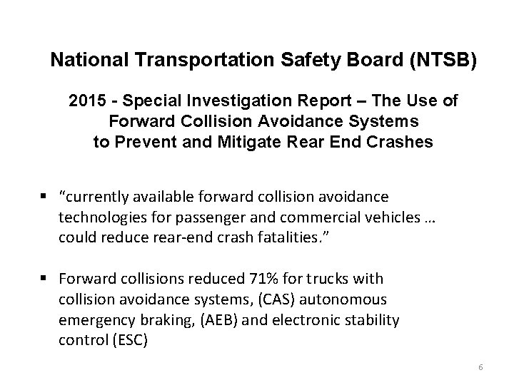 National Transportation Safety Board (NTSB) 2015 - Special Investigation Report – The Use of