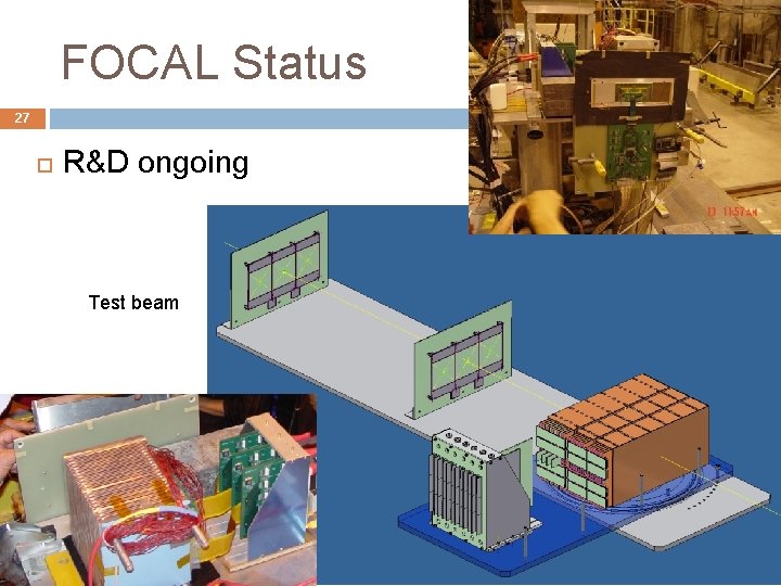 FOCAL Status 27 R&D ongoing Test beam Stefan Bathe Users’ Meeting 2009 