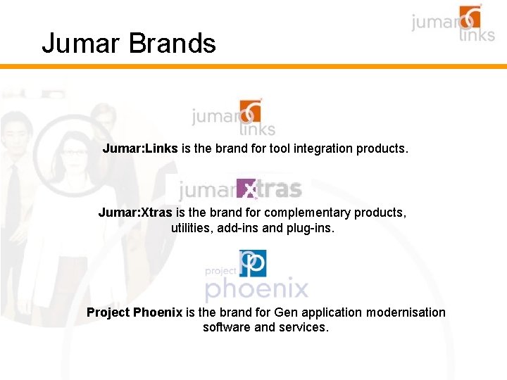 Jumar Brands Jumar: Links is the brand for tool integration products. Jumar: Xtras is