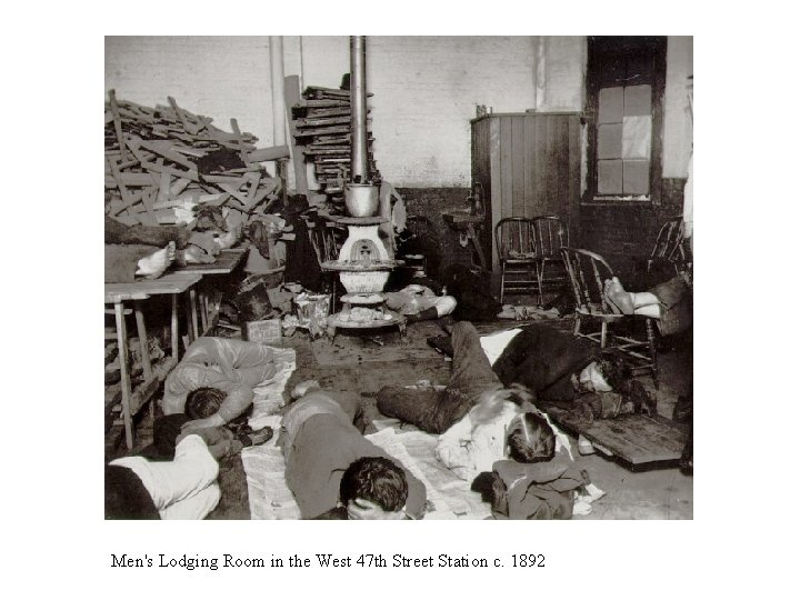 Men's Lodging Room in the West 47 th Street Station c. 1892 