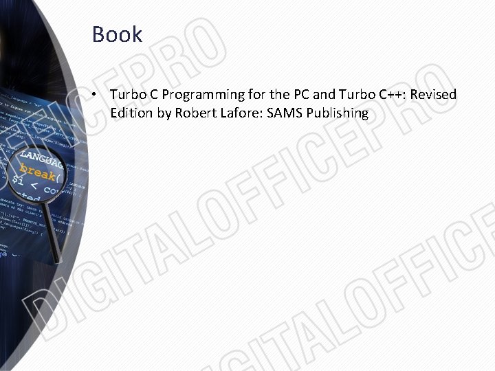 Book • Turbo C Programming for the PC and Turbo C++: Revised Edition by