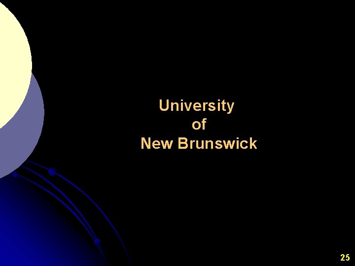 University of New Brunswick 25 