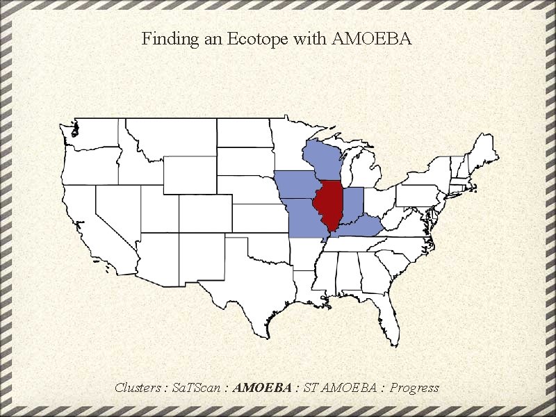 Finding an Ecotope with AMOEBA Clusters : Sa. TScan : AMOEBA : ST AMOEBA