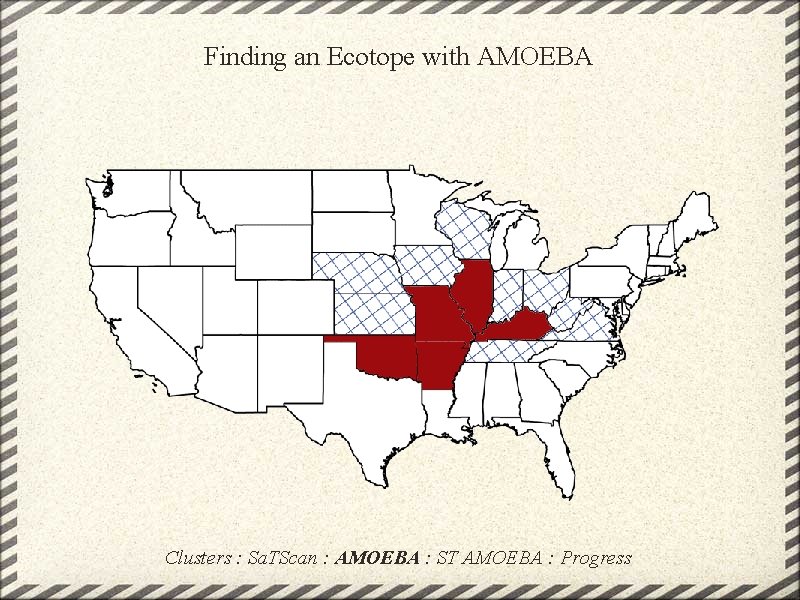 Finding an Ecotope with AMOEBA Clusters : Sa. TScan : AMOEBA : ST AMOEBA