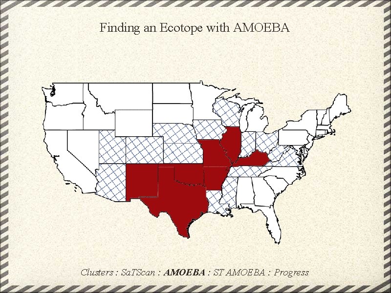 Finding an Ecotope with AMOEBA Clusters : Sa. TScan : AMOEBA : ST AMOEBA