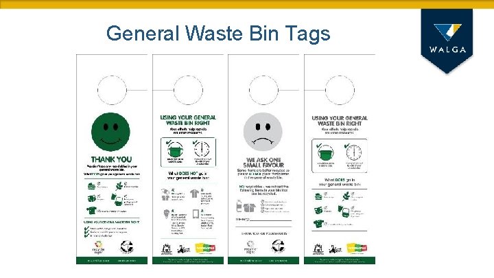 General Waste Bin Tags 